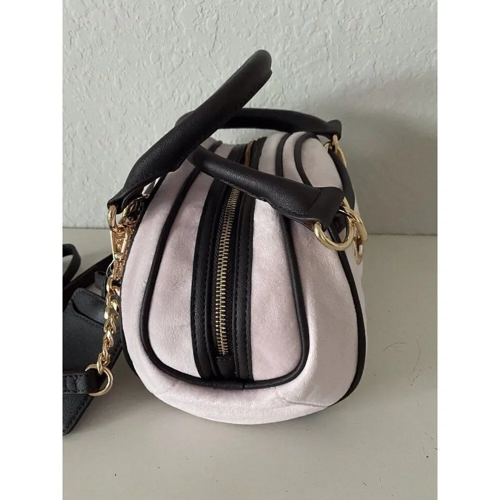Juicy Couture Classic Scottie Dogs Satchel Crossbody Chiffon Pink With Card Case